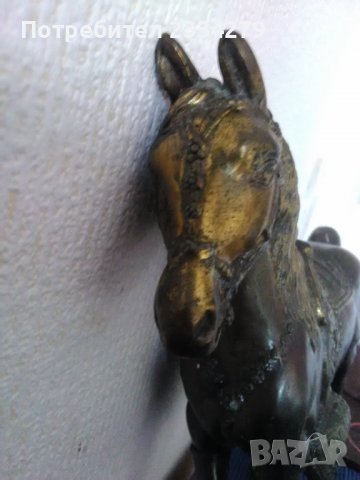 Стара статуя на кон,изработена от бронз., снимка 4 - Антикварни и старинни предмети - 38365299