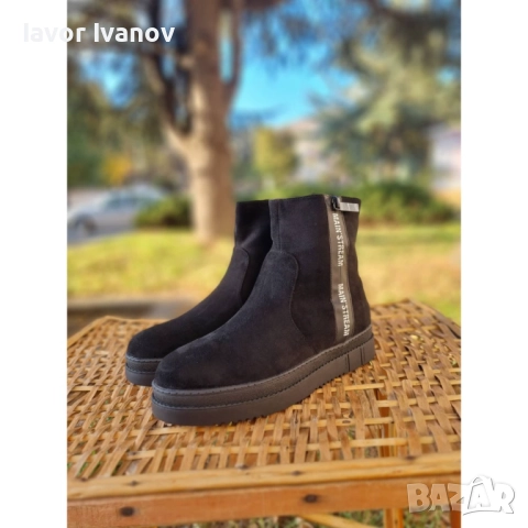 Дамски боти от велур в два различни цвята-НИСКА ЦЕНА - ВИСОКА КАЧЕСТВО, снимка 4 - Дамски боти - 51642049