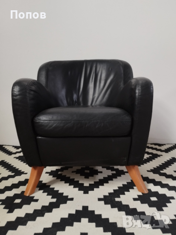 Италианско кожено кресло, снимка 7 - Дивани и мека мебел - 44846563