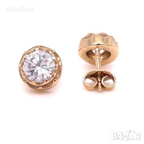 Златни обеци 5,28гр. 14кр. проба:585 модел:32889-5, снимка 2 - Обеци - 51026740