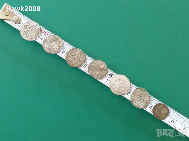 Колекция НЕПРОБИТИ 7 ахчета акчета ахче акче сребърни Османски монети мангъри, снимка 8 - Нумизматика и бонистика - 43082774