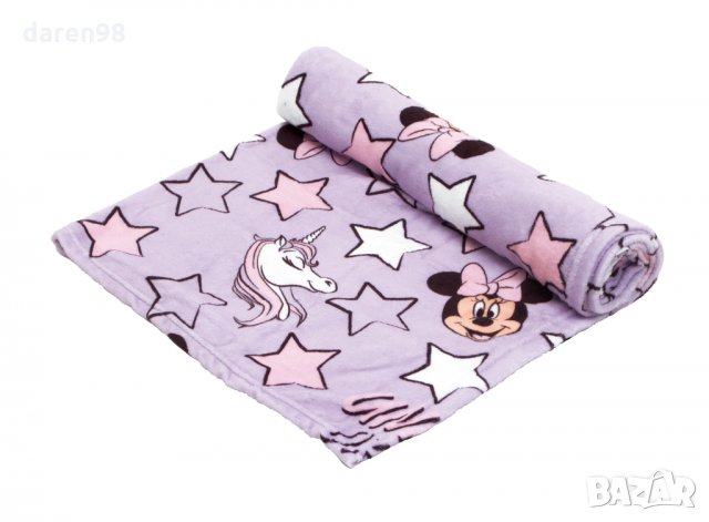 Детско поларено одеяло MINNIE-UNICORN., снимка 1 - Спално бельо и завивки - 27331215