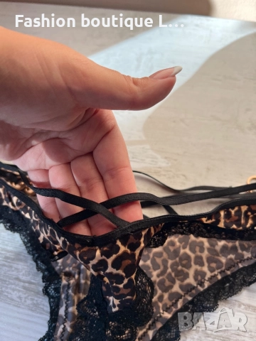 Тигрови прашки с ленти и златни детайли М размер 🐅 , снимка 7 - Бельо - 52402406