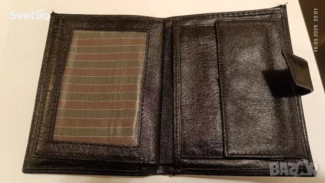Намален! Продавам кожен портфейл, чисто нов., снимка 3 - Портфейли, портмонета - 50281110