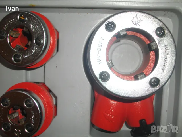 ПЪЛЕН ГОЛЯМ КОМПЛЕКТ НОВА ВИНТОНАРЕЗКА ПАФТА ВИНТОРЕЗ ЗА РЕЗБИ НА СТОМАНЕНИ ТРЪБИ С ТРЪБОРЕЗ КЛЮЧОВЕ, снимка 9 - Други инструменти - 48174116