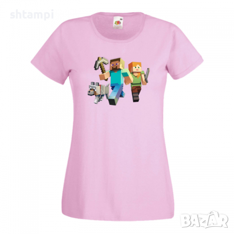 Дамска тениска Minecraft 1 майнкрафт Minecraft,Игра,Забавление,подарък,Изненада,Рожден Ден., снимка 13 - Тениски - 36520755