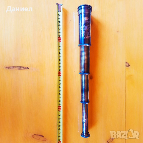 Далекоглед бронзов с античен дизайн в дървена кутия, снимка 8 - Подаръци за мъже - 43052007