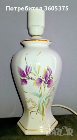 Работеща настолна лампа с порцеланов корпус, снимка 3 - Настолни лампи - 53451580