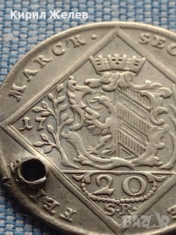 Сребърна монета 20 кройцера 1770г. Йозеф втори Нюрнберг за КОЛЕКЦИОНЕРИ 13685, снимка 3 - Нумизматика и бонистика - 42944572