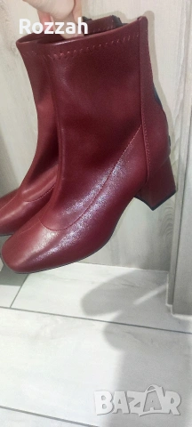 Боти в цвят бордо , снимка 2 - Дамски боти - 53525969