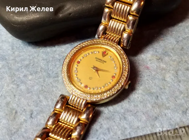 SAMSUNG QUARTZ JAPAN 18K GOLD ELECTRO-PLATED Лукс МОДЕЛ КВАРЦОВ ЧАСОВНИК САМСУНГ с ПОЗЛАТА 48412, снимка 12 - Дамски - 48148722