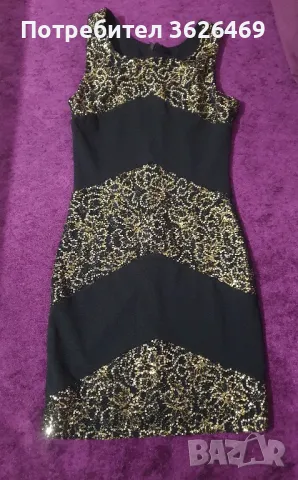Рокля с пайети , снимка 3 - Рокли - 48628049