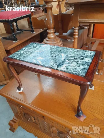 Масивна Барокова Масичка с Мраморен плот- внос от Германия! , снимка 1