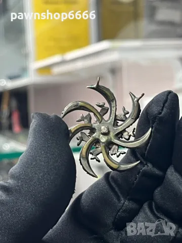 Античен османски медальон от 19-ти век с диаманти (8K злато), снимка 11 - Колиета, медальони, синджири - 49270655