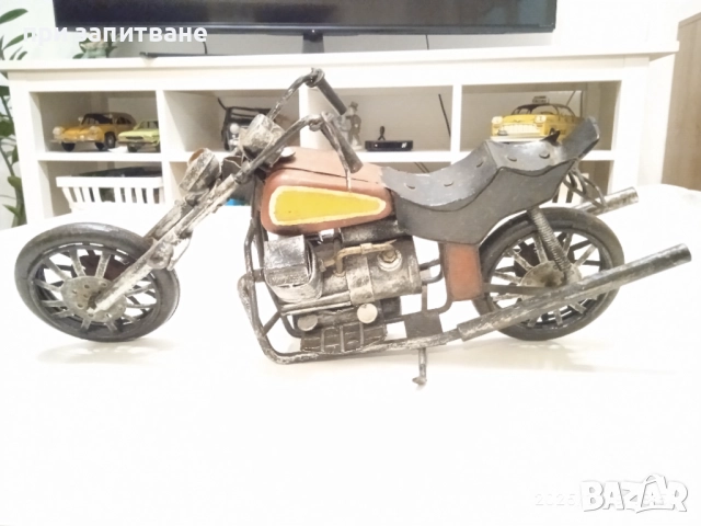 Стар метален мотоциклет и пикап пътна помощ, за декорация, големи, снимка 7 - Колекции - 48563310