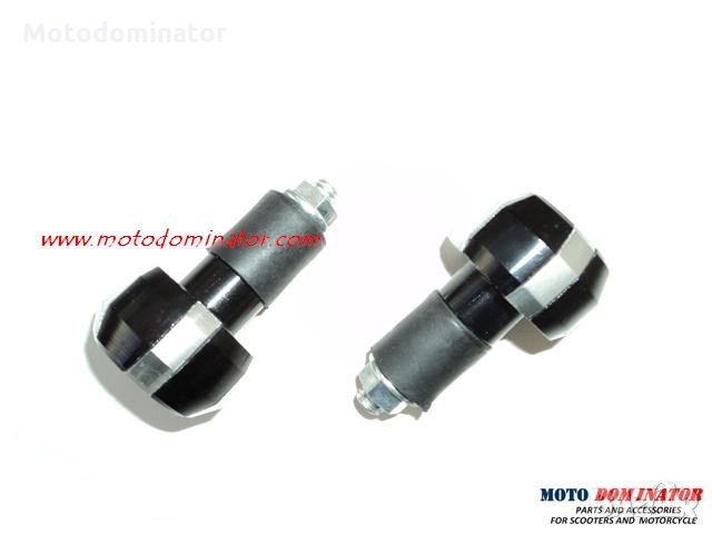 Тапи за кормило черни / хром 17.5мм, снимка 1