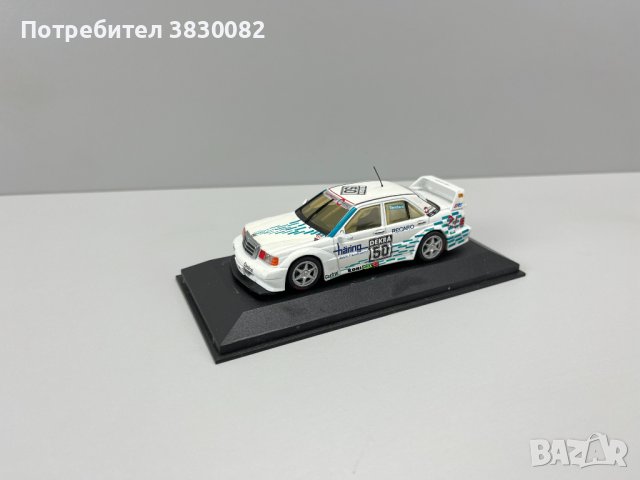 Mercedes Benz 190E Evo 2 метална количка макет 1:43 Minichamps, снимка 6 - Колекции - 43822028