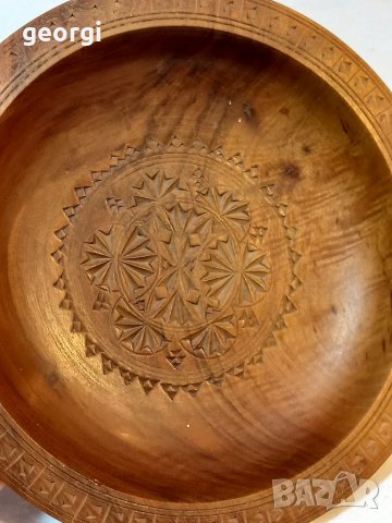 Немска дърворезбована чиния , снимка 2 - Декорация за дома - 37690705
