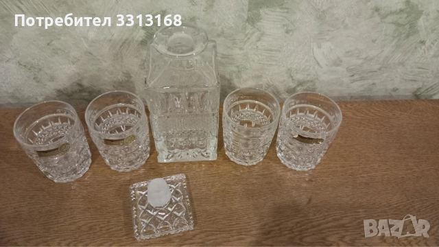 Кристален сет за уиски , снимка 6 - Чаши - 52194116
