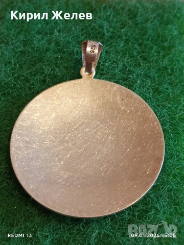 Кръгъл сребърен медальон за гравиране или поставяне на снимка класически модел 51989, снимка 3 - Колиета, медальони, синджири - 53044315