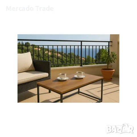 Декоративна холна масичка Mercado Trade, Метал, Черен