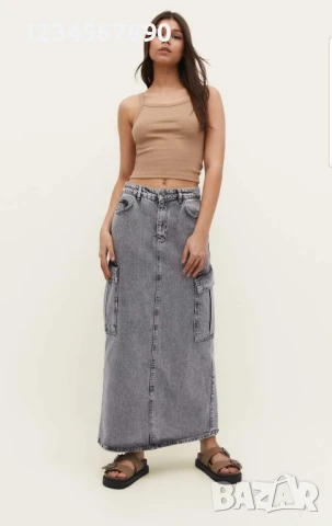 Дънкова пола Stradivarius