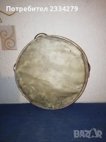 Стари детски музикални инструменти, чинели, дайре, акордеон. , снимка 9 - Антикварни и старинни предмети - 49777852