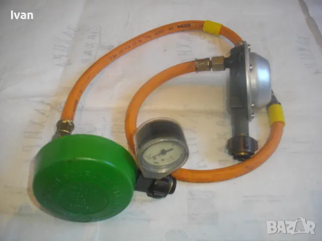 ДВОЕН РЕДУЦИР ВЕНТИЛ С МАНОМЕТЪР ЗА КАРАВАНИ КЕМПЕРИ ЗА ГАЗ ПРОПАН-БУТАН TRUMA CARAVANREOLER 50mbar