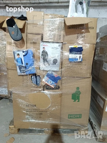 Палети с ЧИСТО НОВ смесен ТЕКСТИЛ от западноевропейски магазини! Продават се само на ЕДРО...