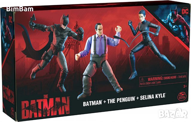 Оригинален комплект фигурки The BATMAN - Batman+ The Penguin + Selina Kyle / DC
