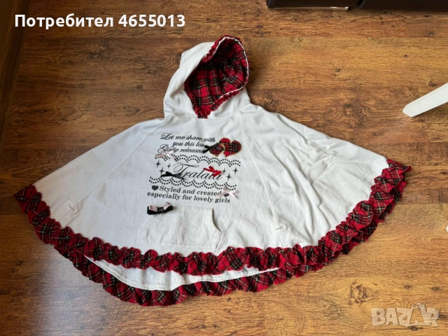 ПОДАРЯВАМ Дамско наметало тип блуза с качулка супер готино и естравагантно, снимка 3 - Суичъри - 52476260