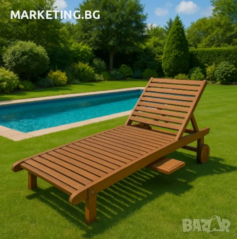 Шезлонг Muhler, Meranti, снимка 2 - Други стоки за дома - 50455877