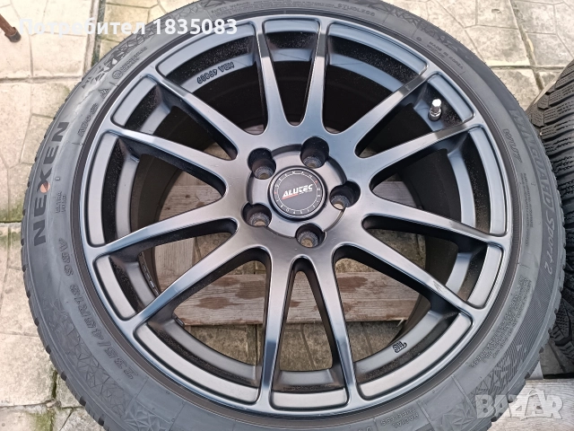 Лети джанти 18ки 5х112 Alutec + зимни гуми 235/45/18 Nexen, снимка 4 - Гуми и джанти - 52821970