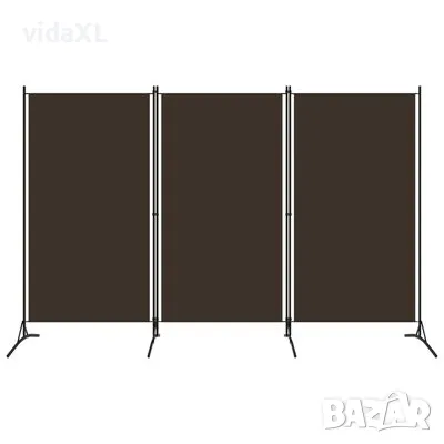 vidaXL Параван за стая, 3 панела, кафяв, 260x180 см (SKU:320732), снимка 1 - Паравани - 48328159