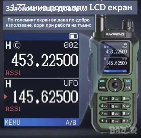 BAOFENG UV21 PRO V2 15w 9800 mah USB C радиостанция последен модел 2025 radiostation walkie talkie, снимка 4 - Друга електроника - 49027608