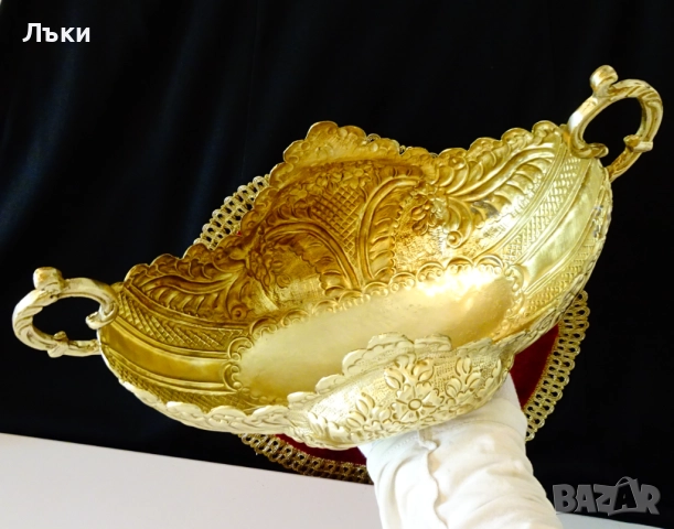 Бронзова жардениера,гондола,фруктиера шедьовър. , снимка 5 - Антикварни и старинни предмети - 51597577
