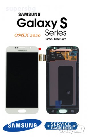 Нов 100% Оригинален LCD Дисплей + Тъч скрийн за Samsung Galaxy S6 SM-G920F Бял