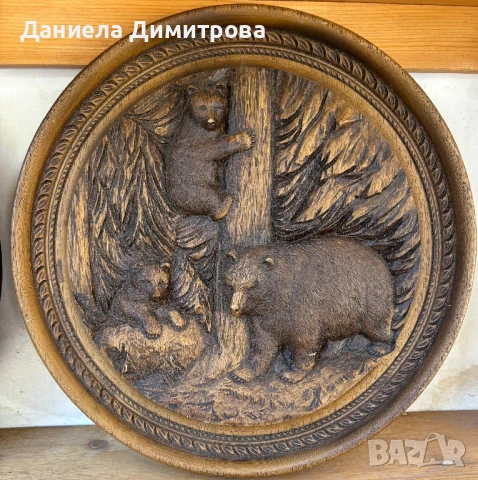 Две релефни картини с ловни мотиви, подобни на дърво , Канада, снимка 8 - Други - 51333788