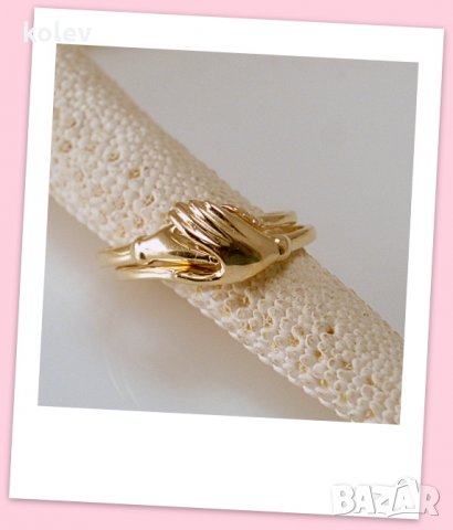 Продаден!златен пръстен - АЗ и ТИ заедно, 2.62 грама, размер 50, снимка 4 - Пръстени - 27831755