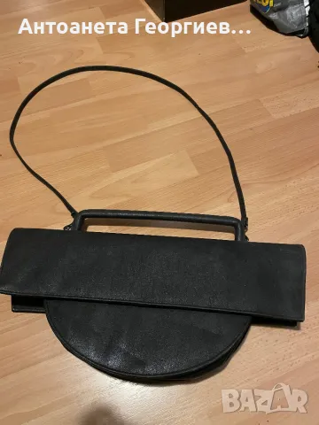 Дамска чанта кожена черна - уникален модел, снимка 3 - Чанти - 49783809