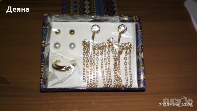 Комплект обици 4 броя, снимка 4 - Обеци - 27570443