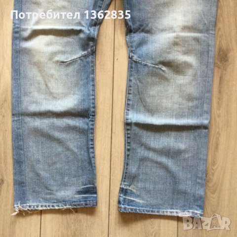 НОВИ сини прави дънки панталон DENIM 73 размер 36 / 30 от САЩ, снимка 4 - Дънки - 43734616