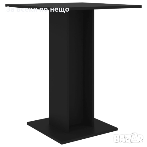 Бистро маса, черна, 60x60x75 см, ПДЧ