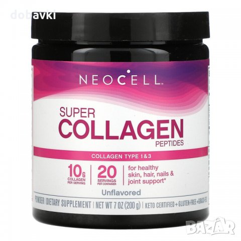 Колаген Неосел на прах, Neocell, Super Collagen Peptides, Unflavored, 200 g