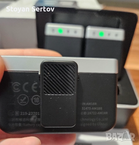Ulanzi AM18 — 2 микрофона + приемник, тип влогърски, снимка 4 - Микрофони - 52877531