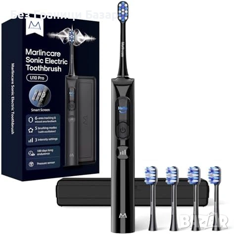 Нова Електрическа четка за зъби 79 000 вибрации, IPX8, 5 режима, калъф