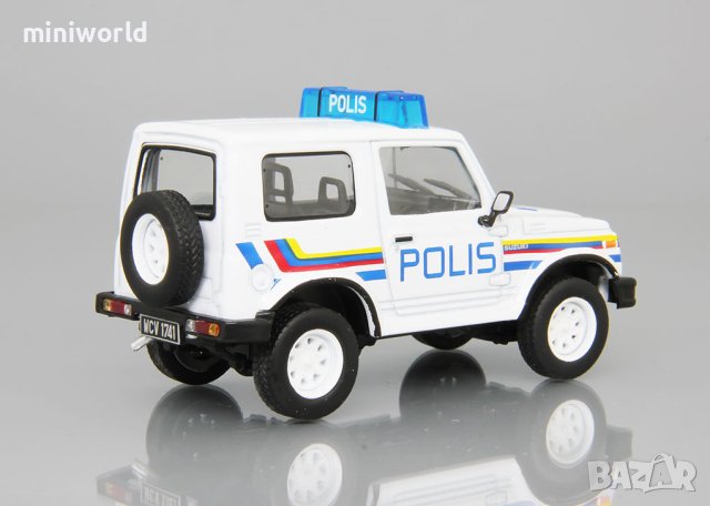 Suzuki Samurai Полиция Малайзия 1969 - мащаб 1:43 на DeAgostini моделът е нов в блистер, снимка 2 - Колекции - 43002107