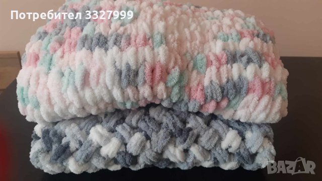 Ръчно плетено одеяло 82/85 см, снимка 10 - Спално бельо и завивки - 42326112