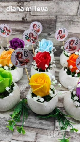 Бюджетни подаръчета със сапунени рози!!, снимка 13 - Декорация за дома - 53349312