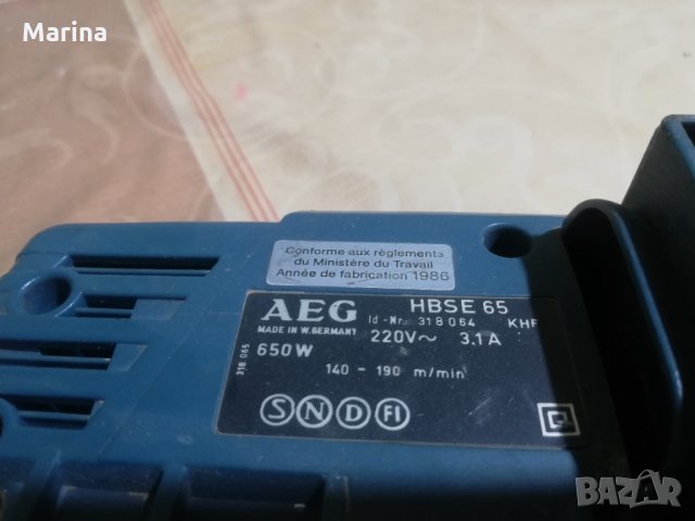 Лентов шлайф AEG HBSE65, снимка 3 - Други инструменти - 33617129